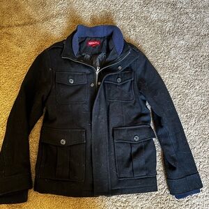 Merona Men's Dark Jacket with Buttoned Pockets